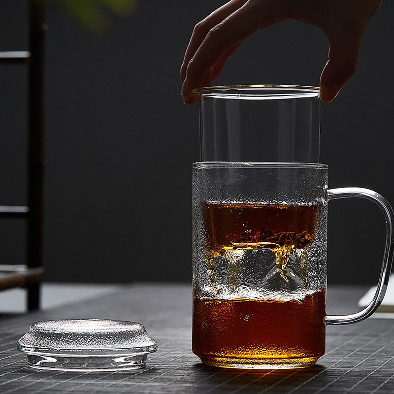 Glass Teapot Household High Temperature Resistant Heat Resistant Filter Tea Kettle Hammer Tea Water Separation Tea Maker