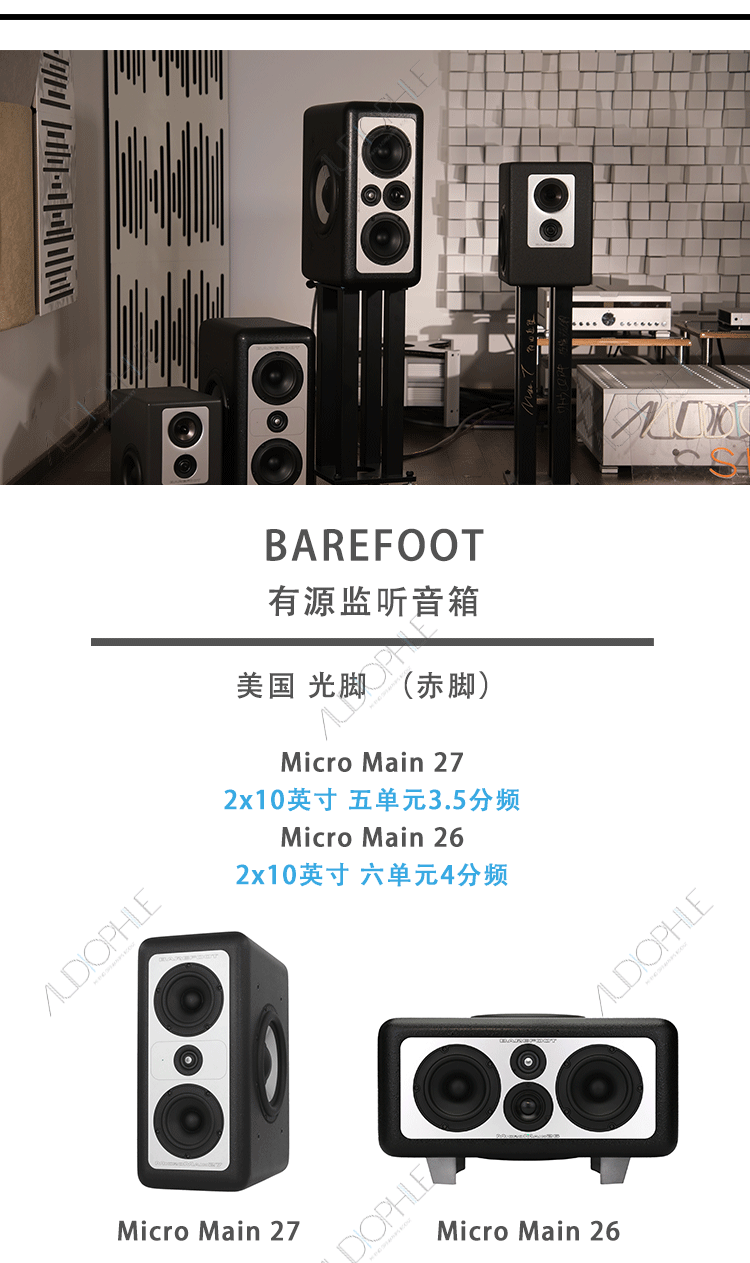 Barefoot Sound MicroMain26 有源监听音箱 1对装插图