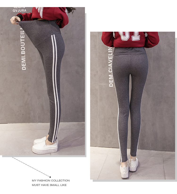 Bà bầu mặc quần legging mùa thu và quần cotton nâng bụng dạ 2018 mùa thu mới mặc ngoài quần mùa thu quần siêu co giãn shop quần áo bầu