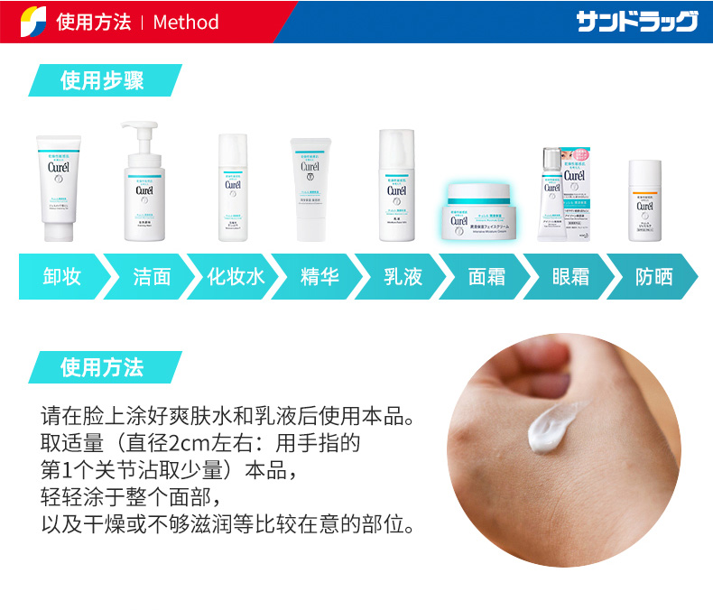 日本花王 珂润 Curel 保湿面霜 40g 敏感肌可用 图6