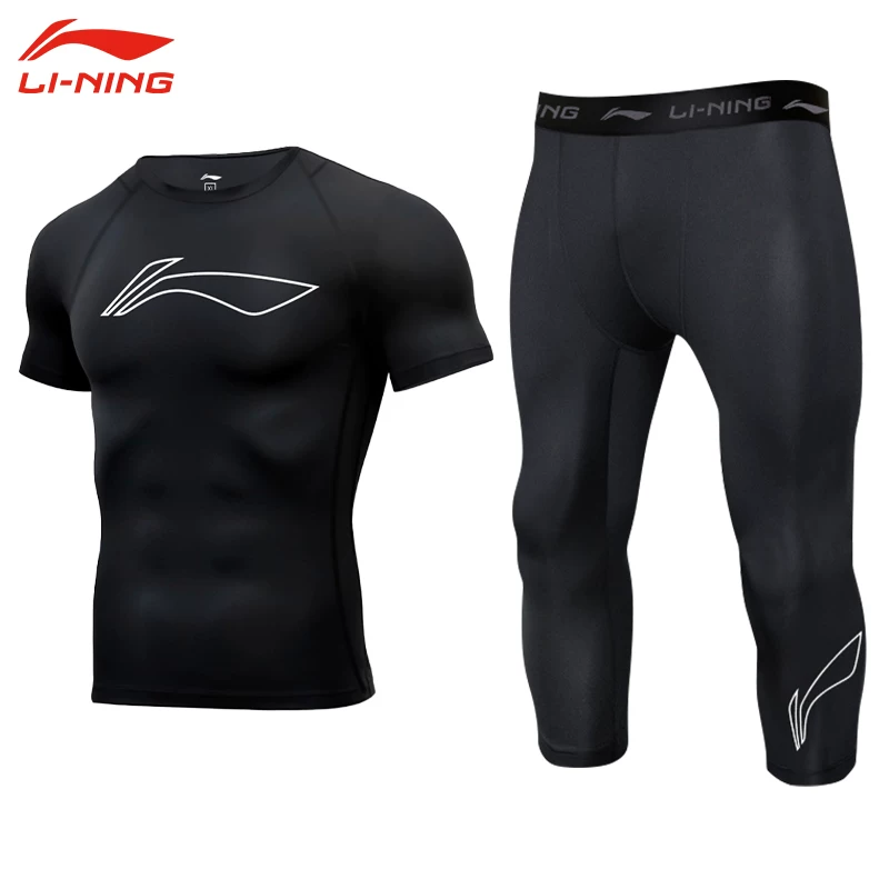 Шорты для зала Li Ning, спортивные штаны быстросохнущие для баскетбола, тренировки, облегающие, для бега