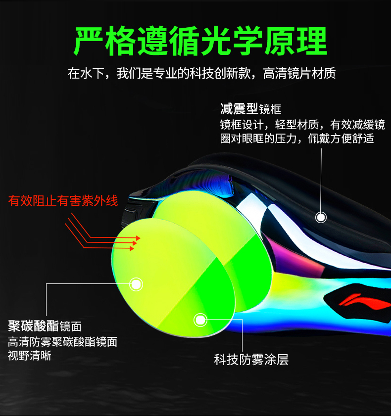 Li Ning quần bơi nam thiết bị đồ bơi nam thiết lập võ sĩ chuyên nghiệp năm điểm quần bơi người lớn bơi bãi biển - Nam bơi đầm quần bơi nam boxer