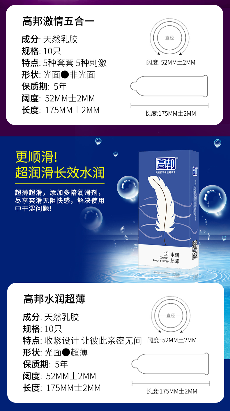 新低！华润医药旗下：高邦 避孕套组合 50只 券后19.9元包邮 买手党-买手聚集的地方