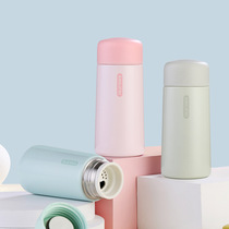 Small water cup thermos cup small mini simple pocket cute straight cup small Cup rotating portable student