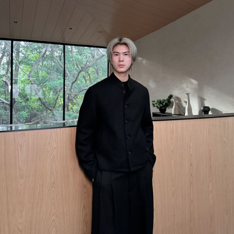 【Leaf Gall】Premium Upgrade Wang Jiaer Acceptance Luxurious 50% Wool Tencel Zhongshan Jacket
