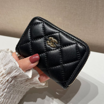 Small fragrant sheepskin womens card bag high-end exquisite multi-card seat large capacity credit card drivers license leather premium sense
