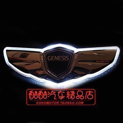 Hyundai Genesis Genesis Coolpad GENESIS wings LED light-emitting label machine cover label imported from Korea