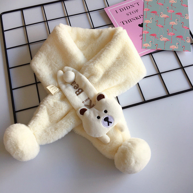 Children's plush scarf autumn and winter collar cartoon cute baby animal boom baby female male warm scarf winter