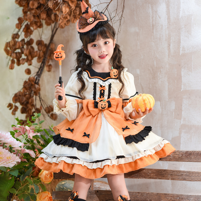 Girls' Halloween Cosplay Costume, Girls' Lolita Princess Dress, 2025 Autumn and Winter Fashionable Baby Girl Party Dress Girls' Halloween Cosplay Costume, Girls' Lolita Princess Dress, 2025 Autumn and Winter Fashionable Baby Girl Party Dress
