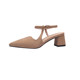 Italy Corso Venezia~ Versatile and Simple Open-Back Roman Sandals with Pointed Toe, Chunky Heel, and High Heels for Women