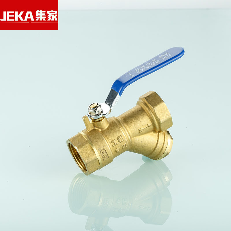 JEKA collector's home central air conditioning brass thickened filter integrated Y type filter bronze ball valve jade ring valve 6 points