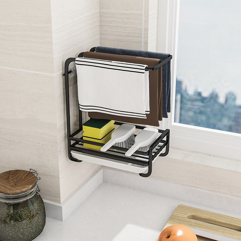 Rag Rack Kitchen Supplies Household Large Total Shelve Sponge Drain Racks Dishcloth Table Top Shelf Containing God-Taobao