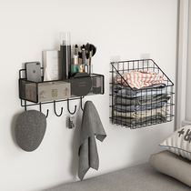 The dormitory is covered with an artifact bedside hanging basket bedside shelf wall hanging wall wall bed bed good thing girl