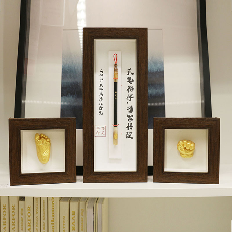 Baby fetal brush souvenir diy making baby full moon hundred days custom hand and foot print lanugo umbilical cord chapter gift