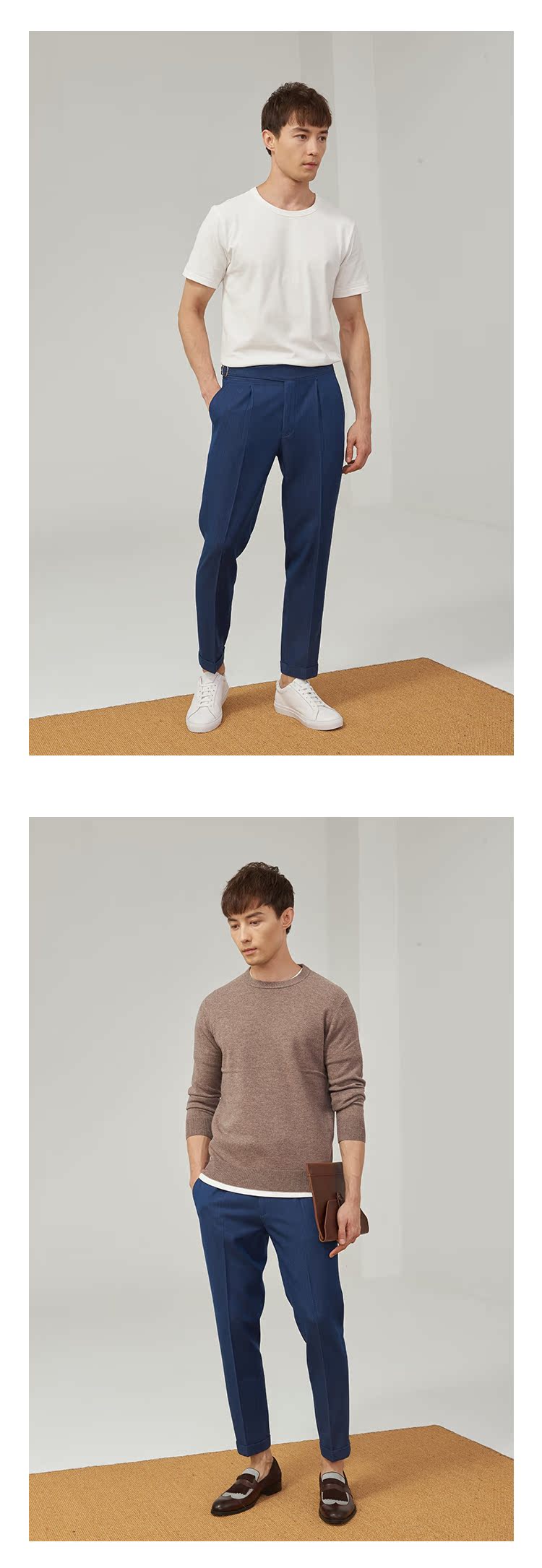 Mùa thu mới cho nam kinh doanh quần âu retro quần denim nam thẳng quần Quần Hàn Quốc - Quần quần jean nam