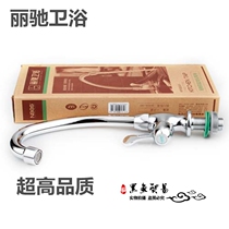 Lichi bathroom kitchen faucet All copper single cold faucet High rod high bend vertical wash basin Stainless steel faucet