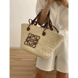 Летняя вместительная и большая сумка через плечо, пляжная соломенная барсетка, сумка на одно плечо