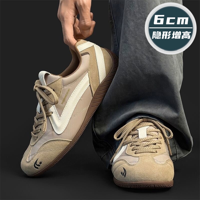 Racing Shoes for Men 2026 New Retro German Training Shoes Thin Sole Invisible Height Increasing Sports Casual Forrest Gump Trendy Shoes