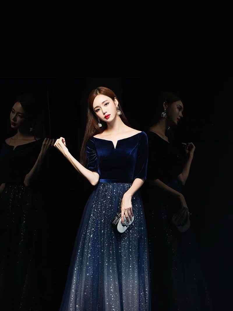  6XL+T-007 blue clothing length 135cm rental   + $3.14 