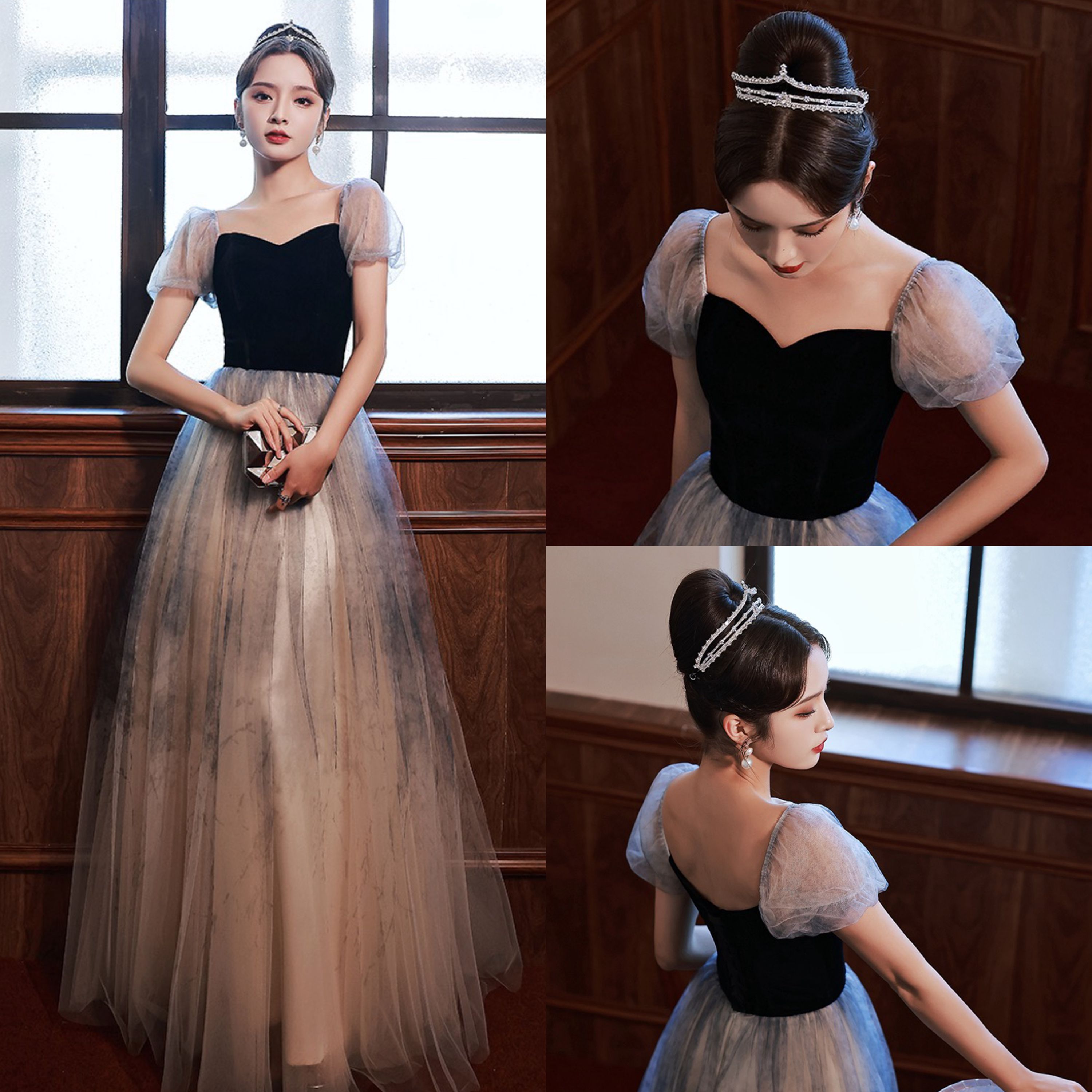  L+T-029 Black Gradm-changing clothing is about 145cm long rental   + $4.71 
