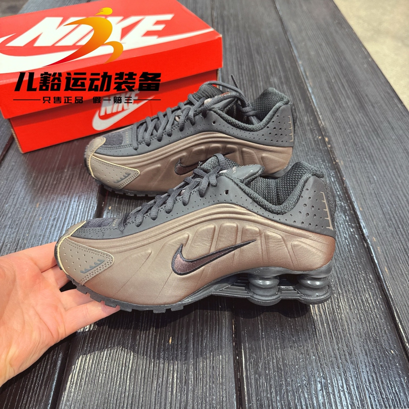 Authentic Nike Nike Shox R4 Women's Air Column Height-Increasing Retro Comfortable Casual Sports Shoes Ar3565-007