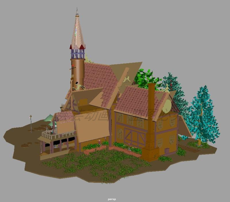 The maya outdoor scenario model source files include the material