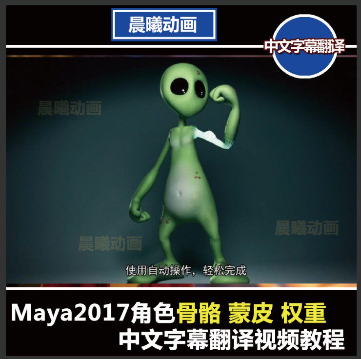 maya2017 maya2018 character bone binding skinning weight repair Chinese video tutorial