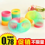 Пластиковый Слинки, башенка, колечки, телескопическая интеллектуальная игрушка, эластичное кольцо