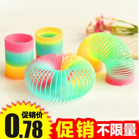 Пластиковый Слинки, башенка, колечки, телескопическая интеллектуальная игрушка, эластичное кольцо