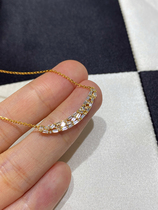 18k Diamond smile necklace small red book explosion design design