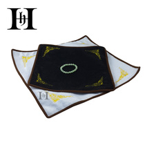 High-end jade display cloth to look at stock cloth Jewellery short plush cloth black and white two-face flannel photo background cloth