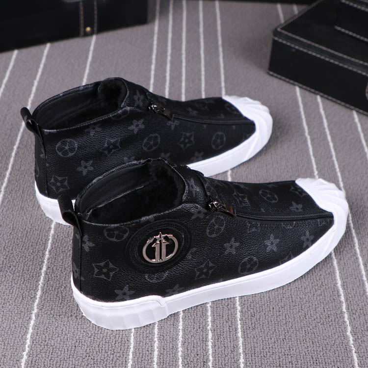 Mùa thu đông 2018 mới giày cao cổ thông thường booties nam màu đỏ trong khóa kéo dày cuối của triều giày Anh shop giày sneaker