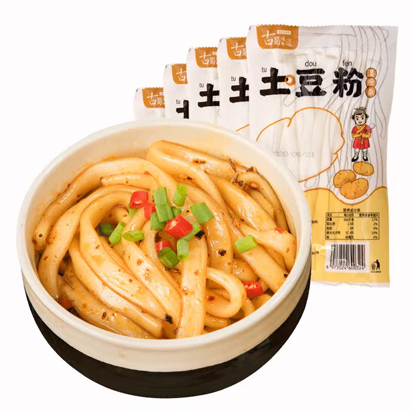 拍两件!古蜀味道土豆湿粉共10袋-时时淘