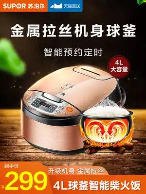 Supor rice cooker 4L home smart appointment brushed stainless steel body ball kettle rice cooker FC8633Q
