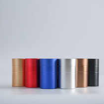 Nine Artisan Portable Travel Carry-on small number tea leaves Titanium Aluminum Alloy Tea Leaf Jars Seal Tank Tea Bin Tea Box
