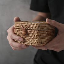 Nine craftsmen Vietnamese autumn rattan woven tea box handmade Puer tea box Tea Box Ornament Contained storage box