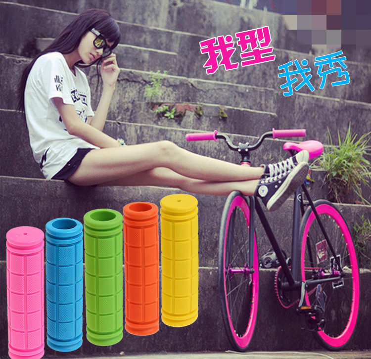 Dead fly handlebar cover Bicycle handle cover Mountain bike rubber non-slip handle cover Bicycle handle cover Soft riding equipment
