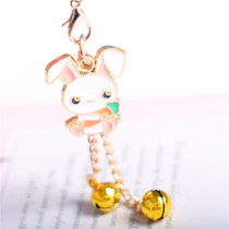Alloy cute Mini small bell Bell Pendant Kitty Rabbit male and female student couple mobile phone shell chain Ornament Rope