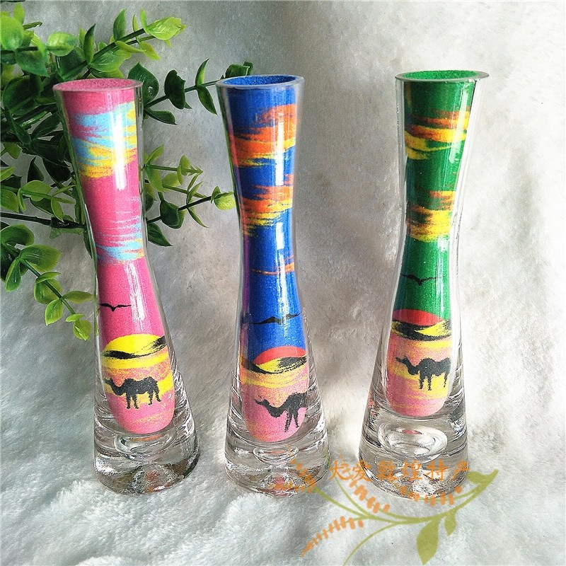 The treasurer recommends Dunhuang sand bottle painting Ming Sha Shan five-color sand creative small barbaric waist sand painting bottle tourism souvenir
