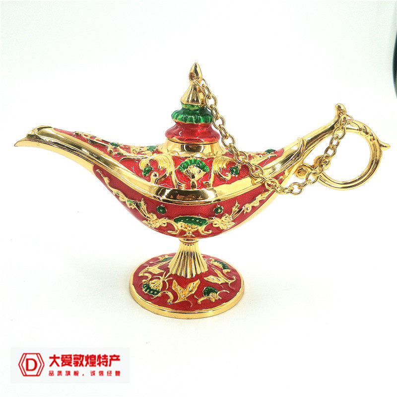 Dunhuang Aladdin magic lamp pot ornament metal home decoration wishing lamp housewarming gift 2020 toy purple