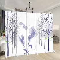Nordic screen folding mobile restaurant partition wall living room decoration folding screen solid wood dream purple accept customization