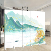 Screen partition folding mobile simple modern Chinese fresh office bedroom hotel living room decoration entrance wall