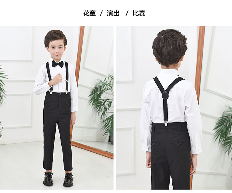 Áo sơ mi trắng nam dài tay cotton mùa xuân và mùa thu thời trang cho bé