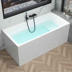 Square New Seamless Integrated Acrylic Bathtub for Adults, Suitable for Hotels, Guesthouses, and Home Use, Double-Layer Insulation Bathtub 