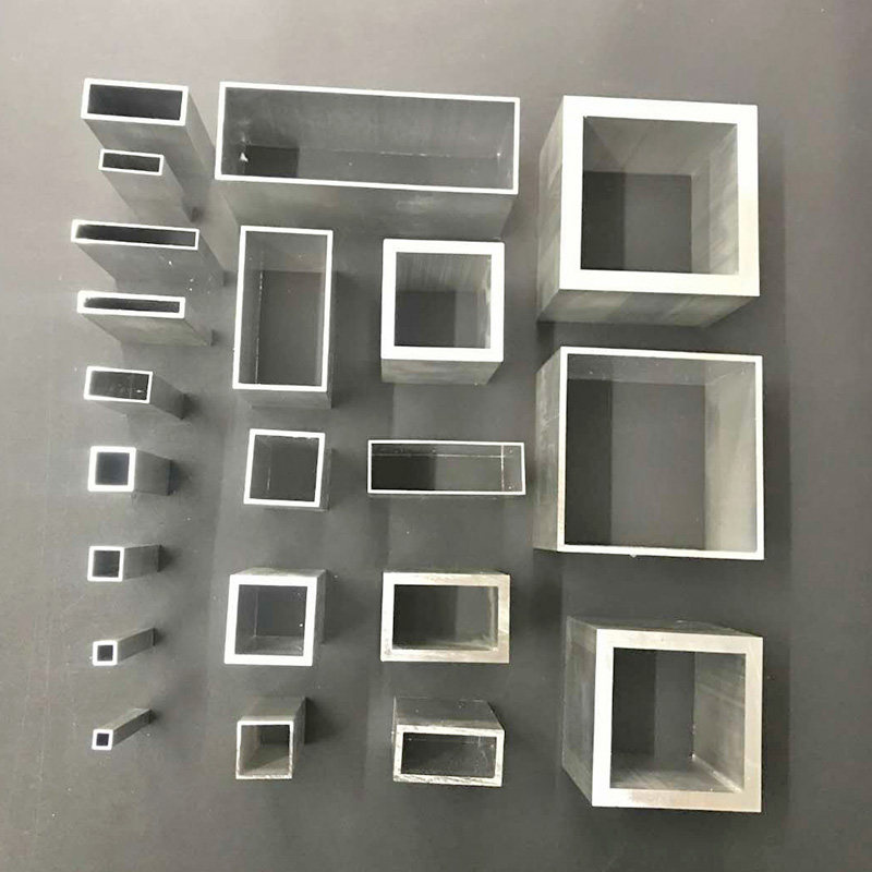 Aluminum alloy square tube aluminum square tube flat tube specifications complete aluminum alloy profile surface oxidation processing spray paint aluminum square pass