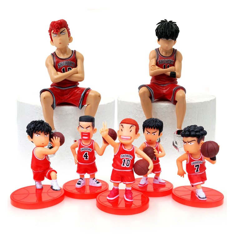 Slam Dunk birthday cake decoration doll cartoon scene cake decoration accessories Boy basketball brother 5 packs