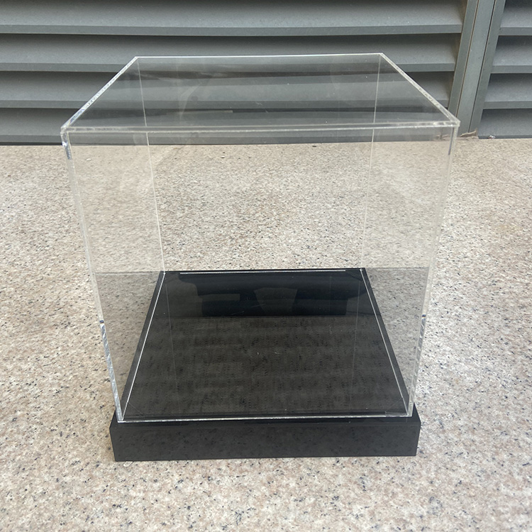 Laser cutting high transparent acrylic plexiglass mirror panel material display box dust cover damaged reissued