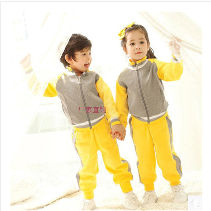 Trang phục sân vườn mẫu giáo Đồng phục trường tiểu học 2018 Mùa thu New England Wind Sports Set Custom Wholesale đồ trẻ em