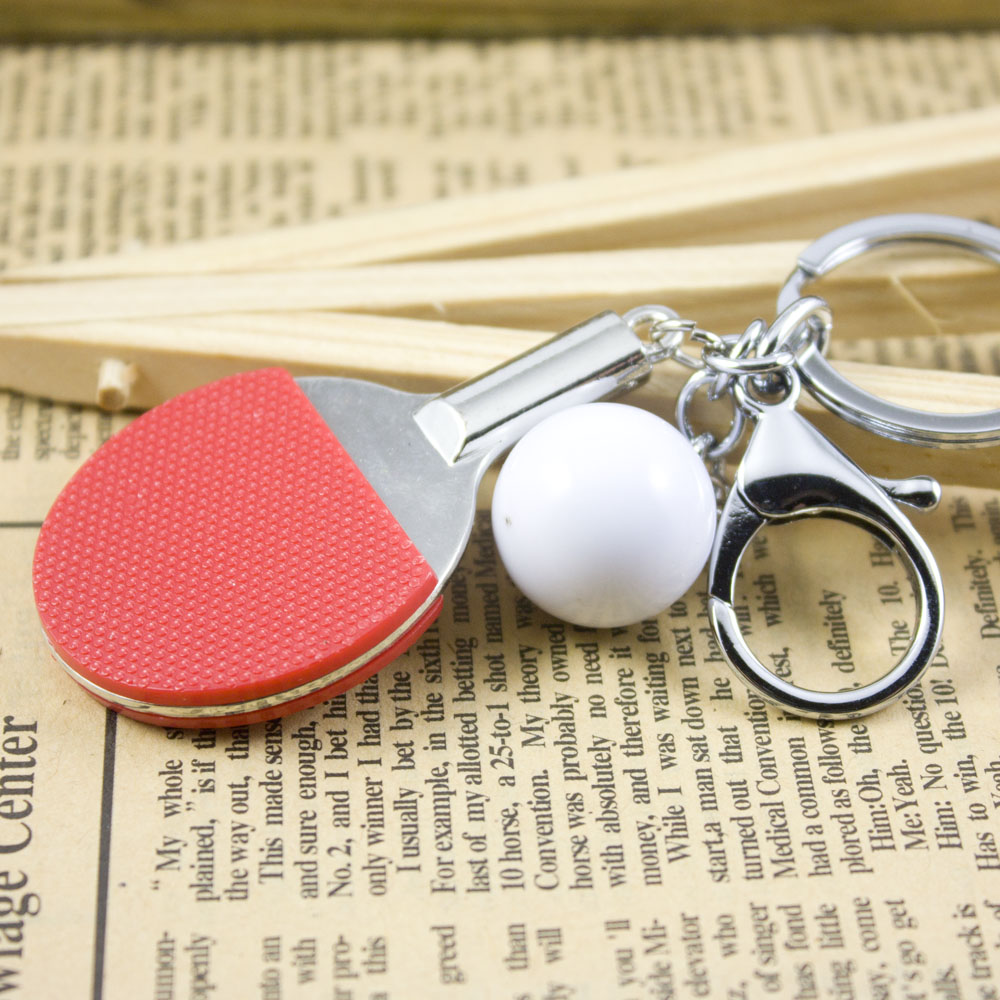 Cute small table tennis keychain pendant set (table tennis racket)exquisite gift game boutique