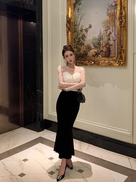 Hollinna sexy lace tube top women's spring and autumn original design high-end lady style slim bottoming shirt